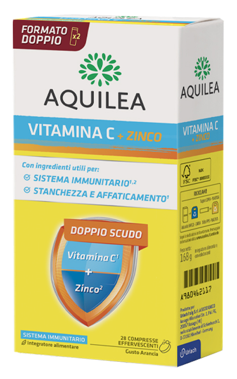 AQUILEA VITAMINA C 14 COMPRESSE EFFERVESCENTI BIPACK - farmacialombardia.it