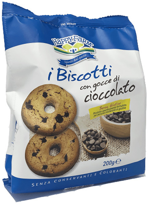 HAPPY FARM BISCOTTI GOCCE CIOCCOLATO 200 G - farmacialombardia.it