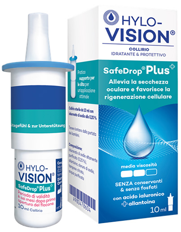 HYLOVISION SAFE DROP PLUS COLLIRIO IDRATANTE E PROTETTIVO 10 ML - farmacialombardia.it