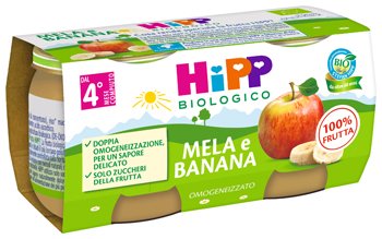 HIPP BIO OMOGENEIZZATO MELA/BANANA 2X80 G - farmacialombardia.it