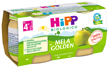 HIPP BIO OMOGENEIZZATO MELA GOLDEN 2 X 80 G - farmacialombardia.it