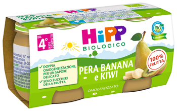 HIPP BIO OMOGENEIZZATO KIWI/BANANA/PERA 2X80 G - farmacialombardia.it