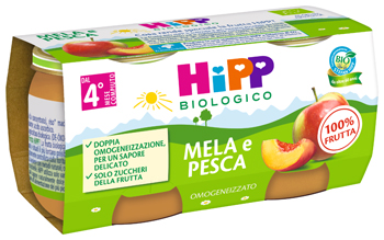 HIPP BIO OMOGENEIZZATO MELA/PESCA 2 X 80 G - farmacialombardia.it