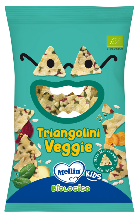 MELLIN SNACK BIO TRIANGOLINI VEGGIE 30 G - farmacialombardia.it