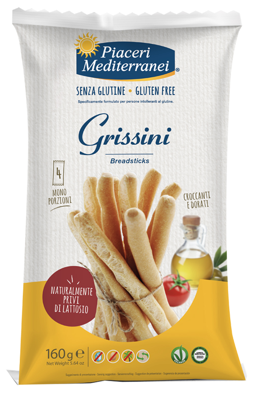 PIACERI MEDITERRANEI GRISSINI 160 G - farmacialombardia.it