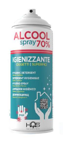HQS IGIENIZZANTE OGGETTI E SUPERFICI ALCOL 70% SPRAY 400 ML - farmacialombardia.it