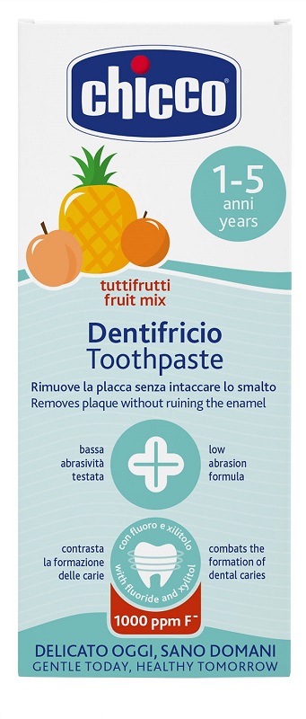CHICCO DENTIFRICIO TUTTIFRUTTI DA 1 A 5 ANNI CON FLUORO - farmacialombardia.it