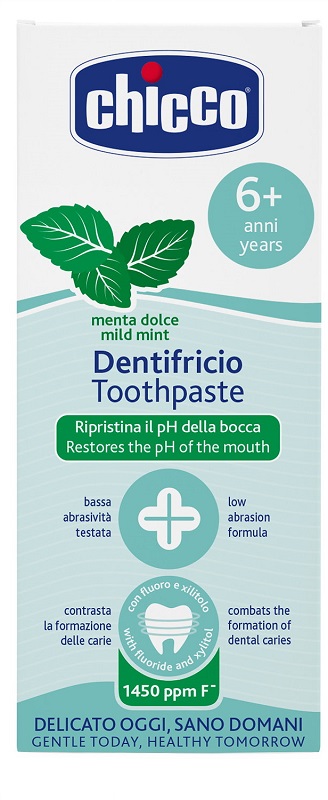 CHICCO DENTIFRICIO MENTA DOLCE 6 ANNI+ CON FLUORO - farmacialombardia.it