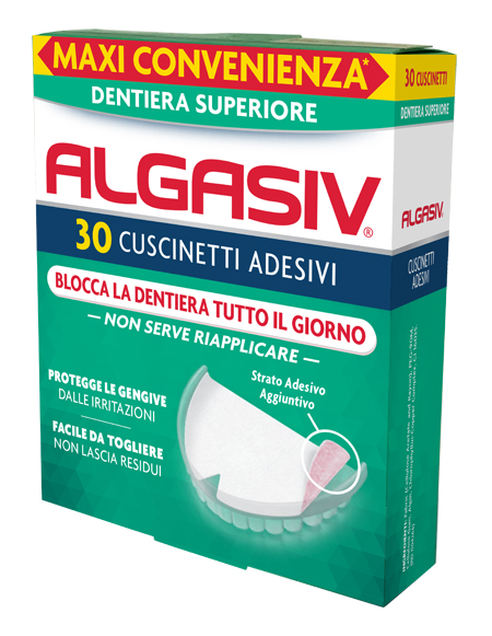 ALGASIV ADESIVO PER PROTESI DENTARIA SUPERIORE 30 PEZZI - farmacialombardia.it