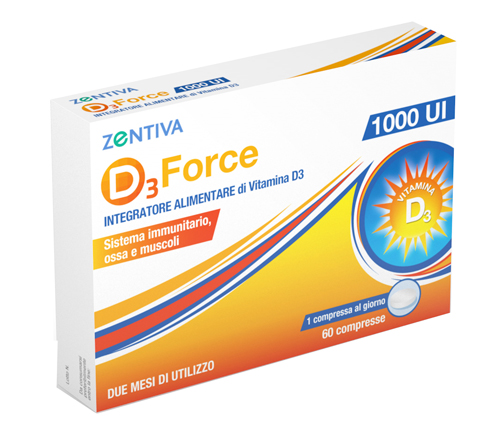 D3 FORCE ZENTIVA 1000UI 60 COMPRESSE - farmacialombardia.it