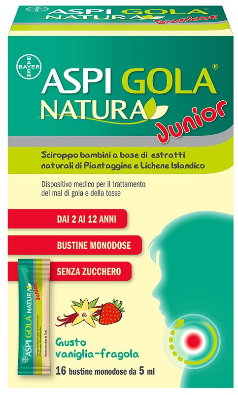 ASPI GOLA NATURA JUNIOR 16 BUSTINE MONODOSE DA 5 ML - farmacialombardia.it