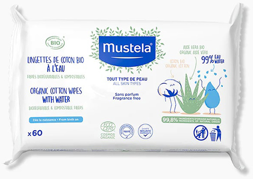 MUSTELA SALVIETTE ACQUA COT BIO 60 PEZZI - farmacialombardia.it