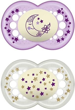 MAM SUCCHIETTO ORIGINAL NIGHT 6+ MESI SILICONE FEMMINA 2 PEZZI - farmacialombardia.it