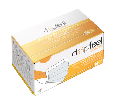 MASCHERINA USO MEDICO DROPFEEL PHARMA MONOUSO TIPO II BIANCA 5 X 10 PEZZI - farmacialombardia.it
