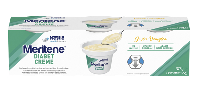 MERITENE DIABET CREME VANIGLIA 3 X 125 G - farmacialombardia.it