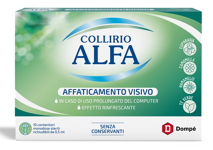 COLLIRIO ALFA AFFATICAMENTO VISIVO 10 PEZZI MONODOSE - farmacialombardia.it