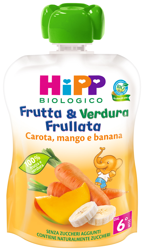 HIPP BIO FRUTTA & VERDURA CAROTA MANGO BANANA 90 G - farmacialombardia.it