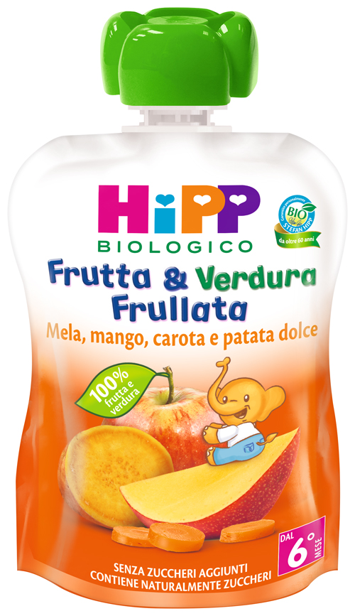 HIPP BIO FRUTTA & VERDURA MELA MANGO CAROTA PATATA DOLCE 90 G - farmacialombardia.it