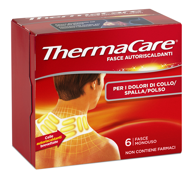 FASCE AUTORISCALDANTI A CALORE TERAPEUTICO THERMACARE COLLO/SPALLA/POLSO 6 PEZZI - farmacialombardia.it