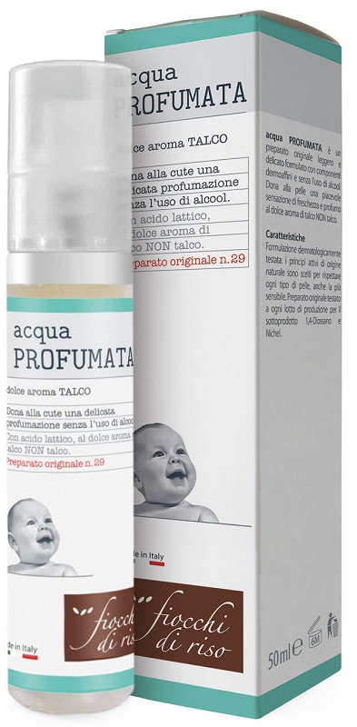 FIOCCHI DI RISO ACQUA PROFUMATA RINFRESCANTE TALCO 50 ML - farmacialombardia.it