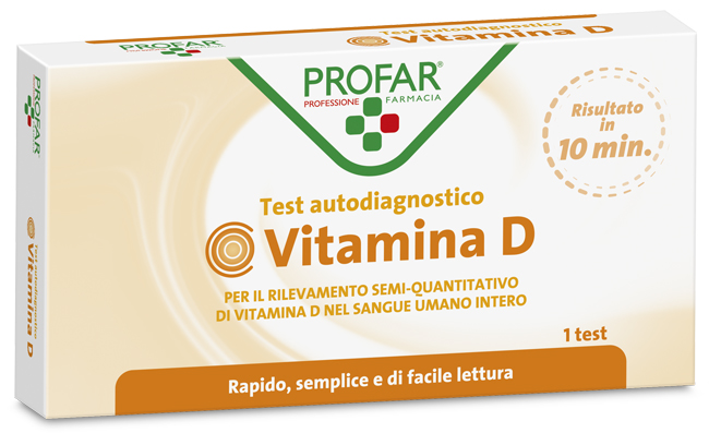 PROFAR TEST VITAMINA D RILEVAZIONE SEMI-QUANTITATIVA VITAMINA D NEL SANGUE UMANO INTERO 1 PEZZO - farmacialombardia.it