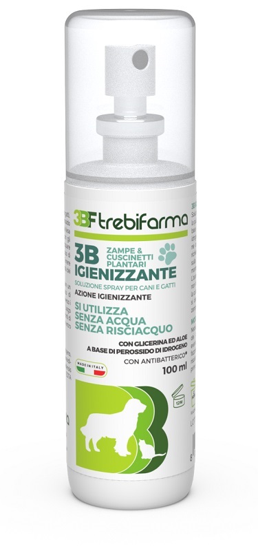3B IGIENIZZANTE ZAMPE CANI GATTI FLACONE SPRAY 100 ML - farmacialombardia.it