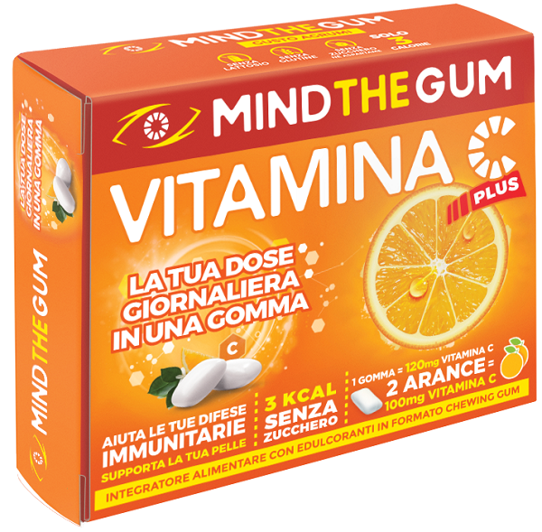 MIND THE GUM VITAMINA C AGRUMI 18 GOMME CONFETTATE - farmacialombardia.it