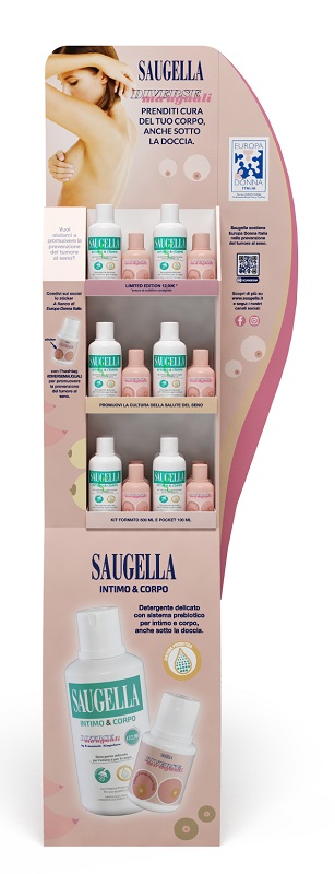 ESPOSITORE SAUGELLA DIVERSE MA UGUALI INTIMO&CORPO 12 BUNDLE DI INTIMO&CORPO 500 ML + 100 ML - farmacialombardia.it