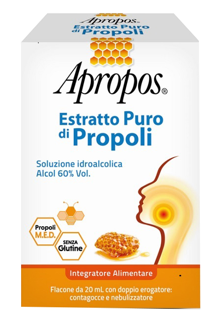 APROPOS ESTRATTO PURO DI PROPOLI SPRAY+CONTAGOCCE 20 ML - farmacialombardia.it