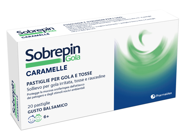 SOBREPIN GOLA CARAMELLE 20 PASTIGLIE GUSTO BALSAMICO - farmacialombardia.it