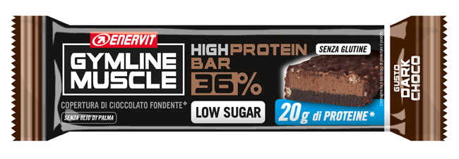 ENERVIT GYMLINE PROTEIN BAR 36% BARRETTA DARK CHOCOLATE 55 G - farmacialombardia.it