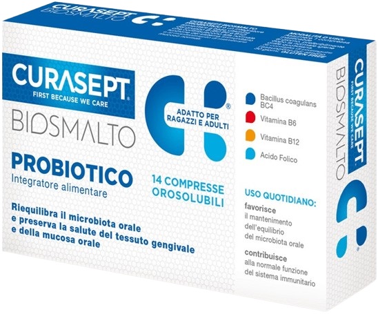 CURASEPT BIOSMALTO PROBIOTICO 14 COMPRESSE - farmacialombardia.it
