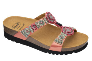 NEW BOGOTA' WEDGE SATIN+BEADS W CORALLO 38 - farmacialombardia.it