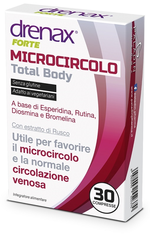 DRENAX FORTE MICROCIRCOLO TOTAL BODY 30 COMPRESSE - farmacialombardia.it