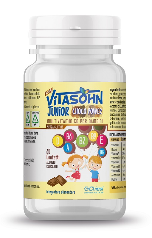 VITASOHN JUNIOR CHOCO POWER 60 CONFETTI - farmacialombardia.it