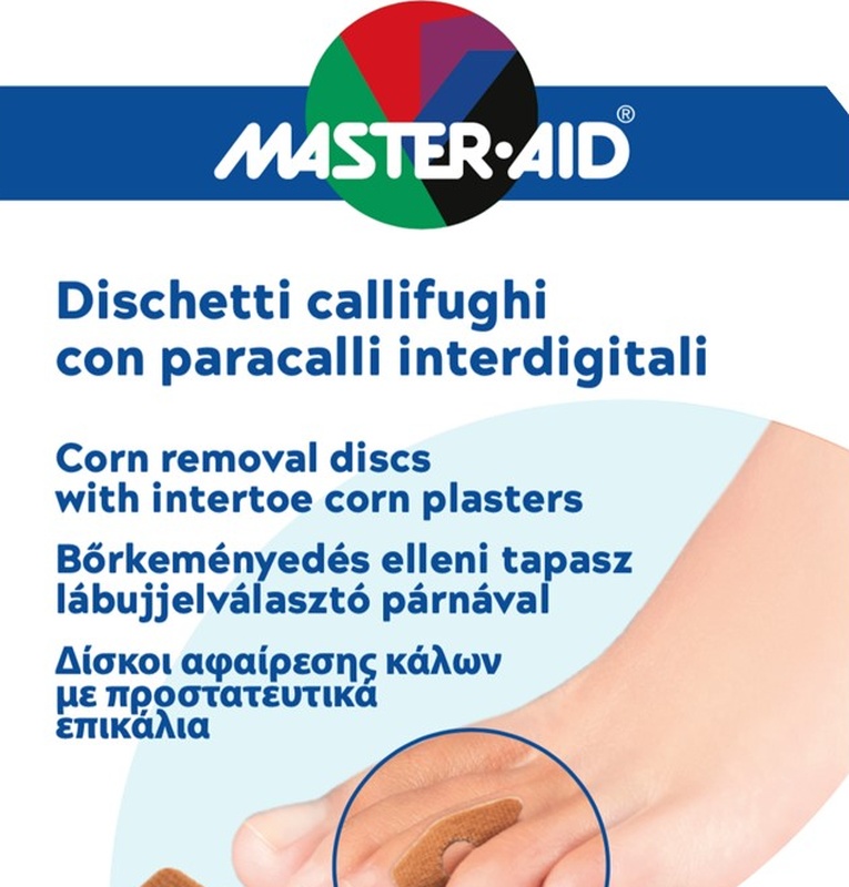 DISCHETTO CALLIFUGO 6 PEZZI + PARACALLO 6 PEZZI INTERDIGITALI MASTER-AID FOOTCARE B5 - farmacialombardia.it