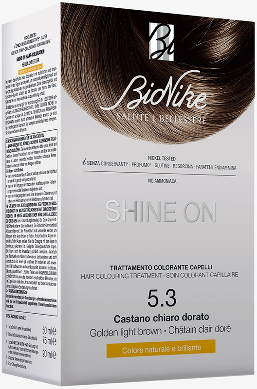 SHINE ON CASTANO CHIARO DORATO 5,3 FLACONE 75 ML + TUBO 50 ML - farmacialombardia.it