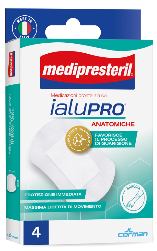 MEDIPRESTERIL IALUPRO BRACCIA 7,5X10 CM 4 PEZZI - farmacialombardia.it