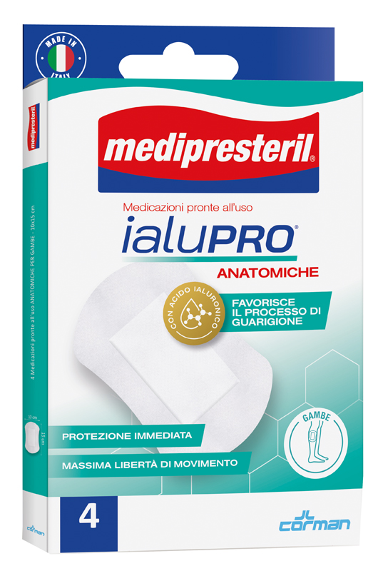 MEDIPRESTERIL IALUPRO GAMBE 10X15 CM 4 PEZZI - farmacialombardia.it
