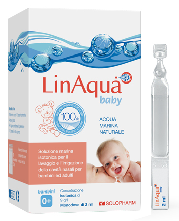 SOLUZIONE ISOTONICA PER LAVAGGI NASALI LINAQUA BABY 30 FLACONCINI MONODOSE 2ML - farmacialombardia.it