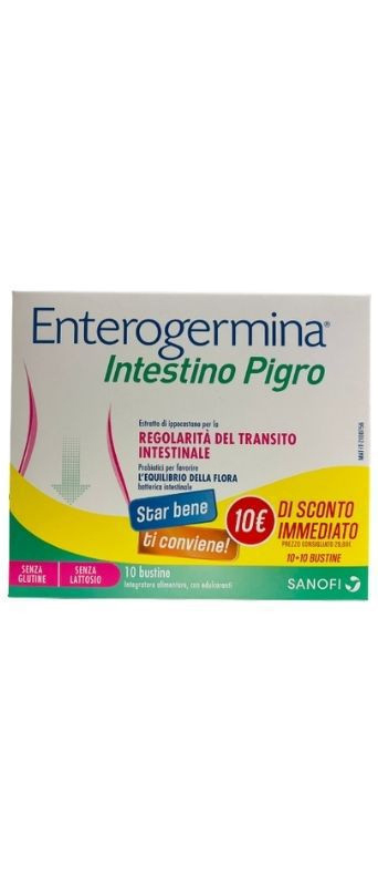 ENTEROGERMINA INTESTINO PIGRO 10 + 10 BUSTINE - farmacialombardia.it