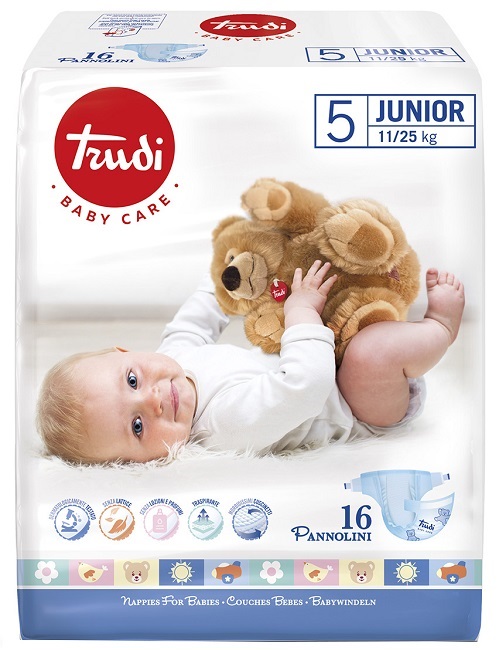 TRUDI BABY CARE PANNOLINO BAMBINI JUNIOR 11/25 KG 16 PEZZI - farmacialombardia.it