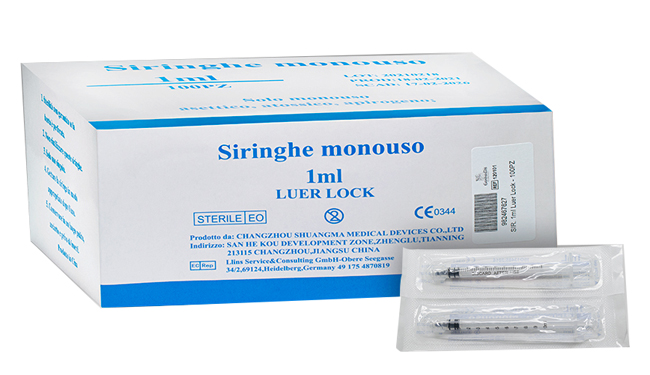 SIRINGA INFUSIONE E IRRIGAZIONE MONOUSO CAPACITA' 1ML GAUGE 25 LUER LOCK 100 PEZZI - farmacialombardia.it