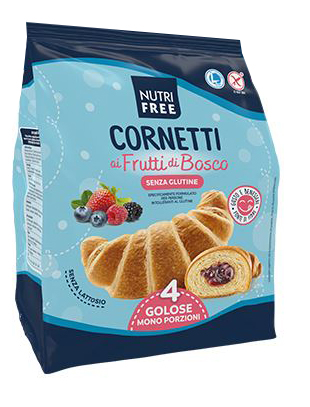 NUTRIFREE CORNETTI AI FRUTTI DI BOSCO 4 PEZZI DA 60 G - farmacialombardia.it