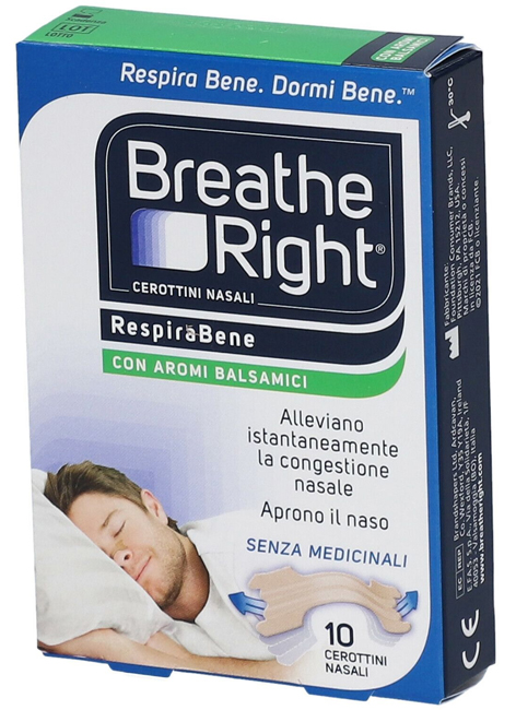 CEROTTI NASALI BREATHE RIGHT BALSAMICI 10 PEZZI - farmacialombardia.it