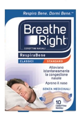 CEROTTI NASALI BREATHE RIGHT CLASSICI 10 PEZZI - farmacialombardia.it