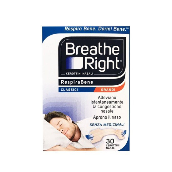 CEROTTI NASALI BREATHE RIGHT CLASSICI GRANDI 30 PEZZI - farmacialombardia.it