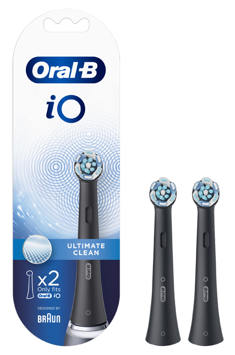ORALB POWER REFILL IO ULTIMATE CLEAN BLACK 2 PEZZI - farmacialombardia.it