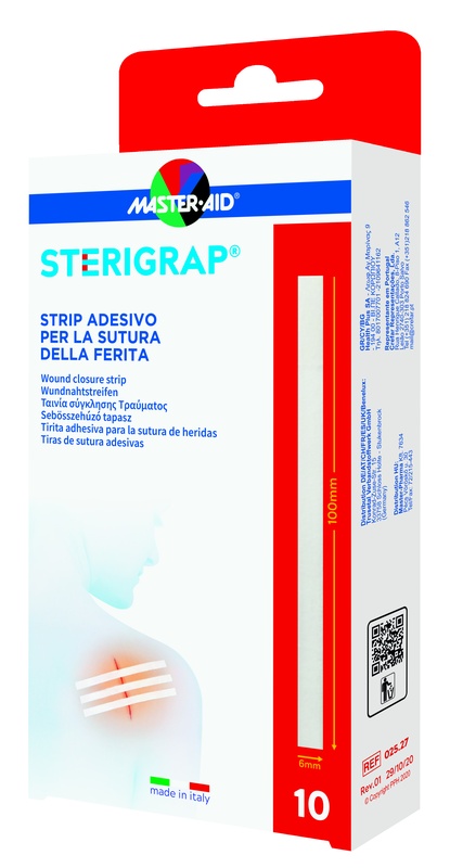 MASTER-AID STERIGRAP STRIP ADESIVO SUTURA FERITE 100X6 MM 10 PEZZI - farmacialombardia.it