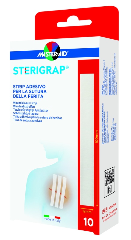 MASTER-AID STERIGRAP STRIP ADESIVO SUTURA FERITE 100X12 MM 6 PEZZI - farmacialombardia.it
